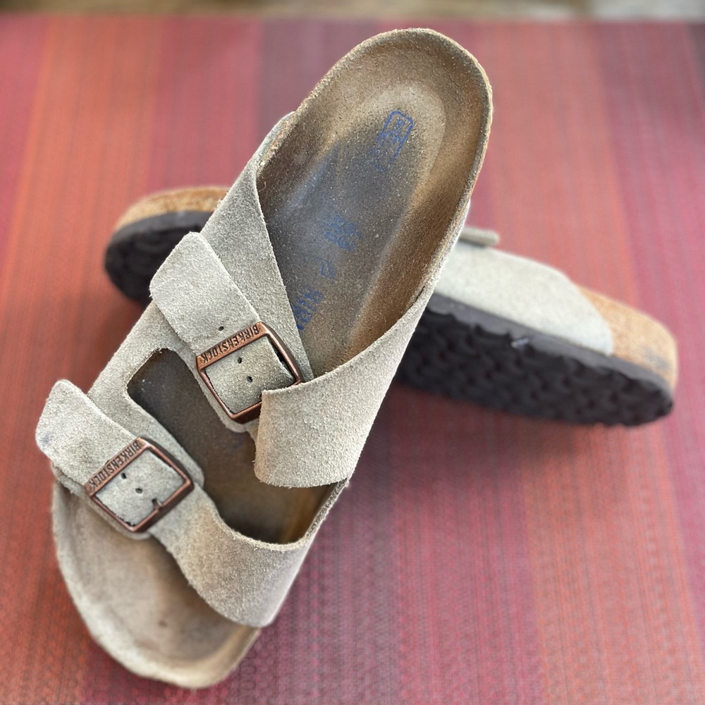 BIRKENSTOCKS Arizona Taupe Suede Leather